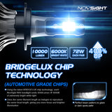 Novsight N39 LED headlight bulbs 72W 10000LM