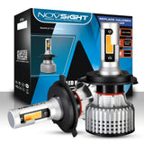 NOVSIGHT N12Y series h4 led headlight bulbs 3000k yellow